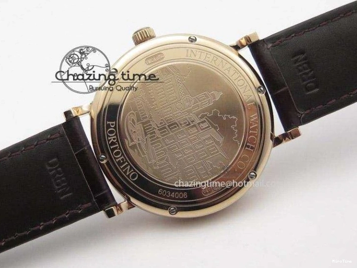 MIROTIME 1223 Modern Portofino SCHAFFHAUSEN RG MKF 1:1 V2 Best Edition White Dial On Brown Leather Strap A 7344